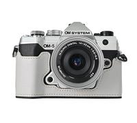 Rieibi PU Leather Half Case for Olympus OM-5/Olympus OM-D E-M5 Mark III Camera Case, Protective Case for Olympus OM System OM-5/E-M5 Mark III Case