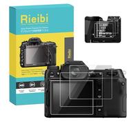 Rieibi Screen Protector for Fujifilm GFX100S II/GFX100/GFX100S/GFX50S II Camera, LCD Glass Flim+PET Top Flim 0.25mm Ultra-Clear 9H Anti-Scrach - 3 Packs