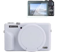 Rieibi Silicone Case for Canon G7X Mark III Case, G7X Mark III Accessories with 2 Pcs Screen Protective Film,Detachable Lens Cover for Canon G7X Mark III Cover