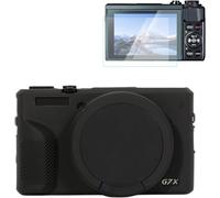 Rieibi Silicone Case for Canon G7X Mark III Case, G7X Mark III Accessories with 2 Pcs Screen Protective Film,Detachable Lens Cover for Canon G7X Mark III Cover