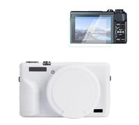 Rieibi Silicone Case for Canon G7X Mark III Case, G7X Mark III Accessories with 2 Pcs Screen Protective Film,Detachable Lens Cover for Canon G7X Mark III Cover