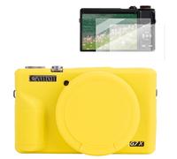 Rieibi Silicone Case for Canon G7X Mark III Case, G7X Mark III Accessories with 2 Pcs Screen Protective Film,Detachable Lens Cover for Canon G7X Mark III Cover