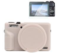 Rieibi Silicone Case for Canon G7X Mark III Case, G7X Mark III Accessories with 2 pcs sreen Protectors,Detachable Lens Cover for Canon G7X Mark III Cover