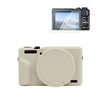 Rieibi Silicone Case for Canon G7X Mark III Case, G7X Mark III Accessories with 2pcs Screen Protectors, Removable Lens Cover for Canon G7X Mark III Case