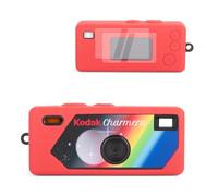 Rieibi Silicone Case for Kodak CHARMERA Keychain Digital Camera Blind Box, Mini Kodak Keychain Camera silicone case with 2 Screen Protectors,Lightweight, Anti-Scratch,Red - Camera NOT Included