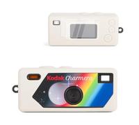 Rieibi Silicone Case for Kodak CHARMERA Keychain Digital Camera Blind Box, Mini Kodak Keychain Camera silicone case with 2 Screen Protectors,Lightweight, Anti-Scratch,Off white - Camera NOT Included