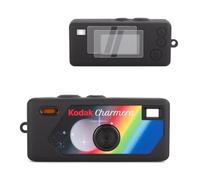 Rieibi Silicone Case for Kodak CHARMERA Keychain Digital Camera Blind Box, Mini Kodak Keychain Camera silicone case with 2 Screen Protectors,Lightweight, Anti-Scratch,Black - Camera NOT Included
