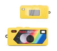 Rieibi Silicone Case for Kodak CHARMERA Keychain Digital Camera Blind Box, Mini Kodak Keychain Camera silicone case with 2 Screen Protectors,Lightweight, Anti-Scratch,Yellow - Camera NOT Included