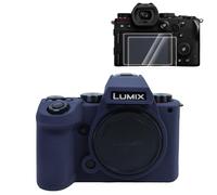 Rieibi Silicone Case for Panasonic Lumix DC-S5II /Panasonic Lumix DC-S5IIX Camera Case with 2PCS Screen Protector,Lightweight Camera Case for Panasonic Lumix S5 II X/Panasonic Lumix S5 II Case