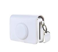 Rieibi Transparent Protective Case for Fujifilm Instax Mini Evo Instant Camera, Retro White, Fuji Evo Case