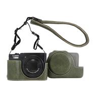 Rieibi TZ99 Camera case, PU Leather Camera Case for Panasonic Lumix DC-TZ99 Digital Camera, Detachable Protective Case with Adjustable Shoulder Strap, Beauty Cover