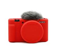 Rieibi ZV-1 Case, Soft Silicone Protective Case for Sony ZV-1 ZV1 Digital Camera, Lightweight ZV1 Camera Case - Red
