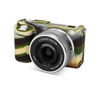 Rieibi ZVE10 Case, Soft Silicone Protective Case for Sony ZV-E10 ZVE10 Camera, Lightweight Rubber Cover for Sony Alpha ZVE10 - Camouflage