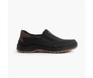 Rieker 03365-00 Mens Moccasins Slip-on Shoes Black - Size UK 8
