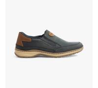 Rieker 03365 Mens Comfort Casual Slip-On Shoes-Blue/Combi