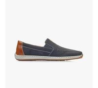 Rieker Mens Cut Out Detailed Summer Slip On Shoes 08866-15 - Blue Synthetic - UK Size 6.5 - EU Size 40 - US Size 7.5