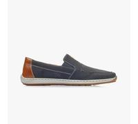 Rieker Men's Slip-On Shoes 08866-15 Mariner Cut-Out Blue Synthetic UK 9.5 EU 44 US 10.5