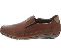 Rieker 09053 Mens Soft Leather Driving Shoes - Slip on Loafers (Brown, UK Footwear Size System, Adult, Men, Numeric, Medium, 10.5)