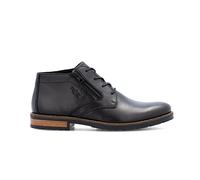 Rieker 14609-00 | Black Leather | Mens Lace/Zip Chukka Ankle Boots