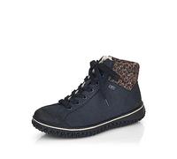 Rieker Women Trainers Z4243, Ladies Low-Tops,Water Repellent,riekerTEX,Leisure,Low Shoe,Street Shoe,lace up Shoe,Blue (Blau Kombi / 14),37 EU / 4 UK