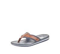 Rieker 21095 Men’s Flip Flops, Brown (Peanut/Navy 24), 7.5 UK