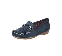 Rieker 40253 Ladies Blue Slip-On Shoes Blue