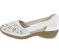 Rieker 41356-80 White Leather Womens Closed Toe Sandals