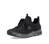 Rieker 44569-00 Black Leopard Womens Trainers