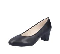 Rieker 44650-04 Black Leather Womens Court Shoes