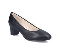 Rieker 44650-04 Black Leather Womens Court Shoes