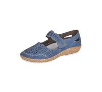 Rieker 44896 Ladies Blue Hook & Loop Shoes Blue