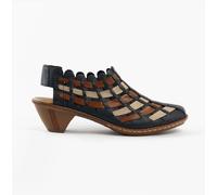 Rieker 46778-14 Womens Shoes Blue Combination Leather - Size UK 5