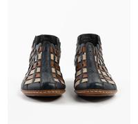 Rieker 46778 Womens Comfort Casual Zip -Blue/Combi