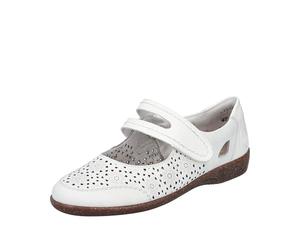 Rieker 47675 Women's Court Shoes, White, 7.5 UK
