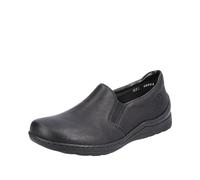 Rieker 48964 Women's Slippers Extra Wide with Elastic Band and Soft Leather Insole, Black 00, 6 UK