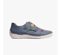Rieker 52528-14 Blue Womens Lacing Shoes
