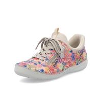 Rieker 52567-90 Pink Floral Womens lacing shoes in a Plain Synthetic in Size 39