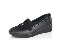 Rieker 53771-00 BOCCILOAFO Black Leather Womens Comfort Slip On Shoes 37