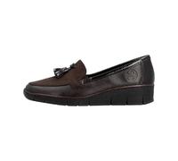 Rieker 53771-25 Brown Leather Womens Comfort Slip On Shoes