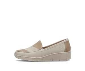 Rieker 53785 Doris Wedge Heel Leather Slip on Shoes