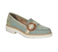 Rieker 54864 Soft sage green nubuck leather upper summer loafers RRP £60