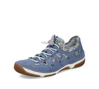 Rieker Women's Comfort Shoes 55956-10 - Closed Toe Slip-on - Blue UK 6.5 / Size 40