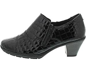 Rieker 57173-03 Black Patent Croc Ladies Trouser Shoe