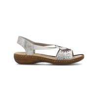 Rieker 60880-90 Ladies Metallic Elasticated Sandals Size: EU 37 / UK 4