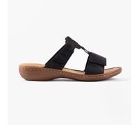 Rieker 60885-00 Black Womens Slide Sandals in a Plain Man-made in Size 41