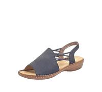Rieker Women’s 608D1-14 Closed Toe Sandals, Blue (Pazifik 14), 4 UK
