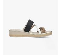 Rieker 61758-90 Womens Mules Beige Multi - UK 4 / EU 37