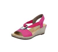 Rieker 624H6 Ladies Pink Elasticated Sandals Pink