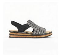 Rieker Women's 62971 Wedge Sandals, Black, 6 UK