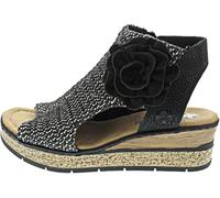 Rieker 63791, Women's Sandals, Black, 39 EU